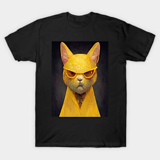 funny yellow cat bodyguard T-Shirt